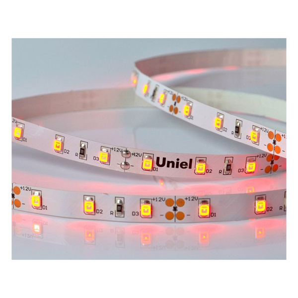 Картинка Светодиодная лента Uniel ULS-M11-2835-60LED/m-8mm-IP20-DC12V-4,8W/m-5M-RED PROFI