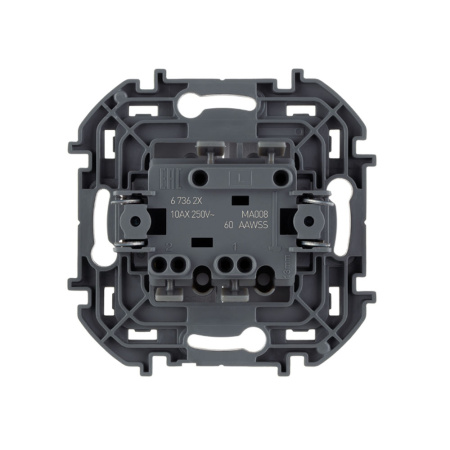 Изображение Legrand Inspiria Белый выключатель двухклавишный Картинка Legrand Inspiria Белый выключатель двухклавишный