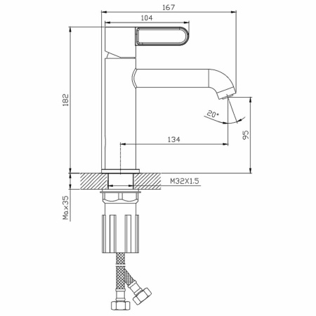 Картинка Смеситель для умывальника Черный SPLENKA 9S03.10.06
