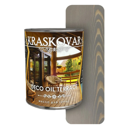 Масло для террас Серое Небо 0,75л Kraskovar Deco Oil Terrace