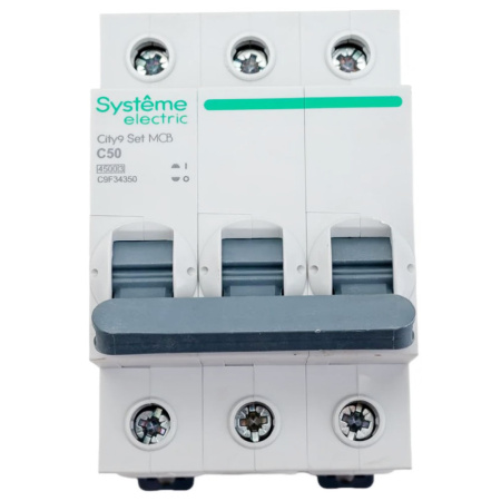 Картинка Выключатель автоматический 3п 50А С 4.5kA 400В City9 Set Systeme Electric