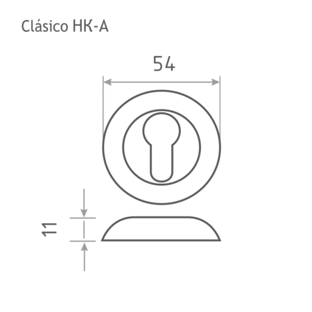 Картинка Накладка под ключ НК-А Хром НОРА-М