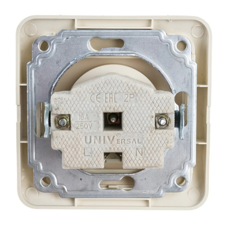 Картинка Розетка без заземления Слоновая кость Universal Валери