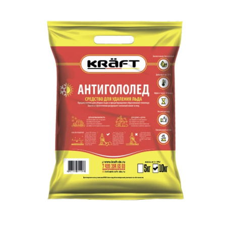 Соль Антигололед KRAFT 10 кг
