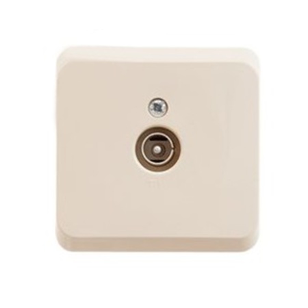 Розетка телевизионная TV 0.7дБ наружная Бежевая IP20 Systeme Electric ЭТЮД