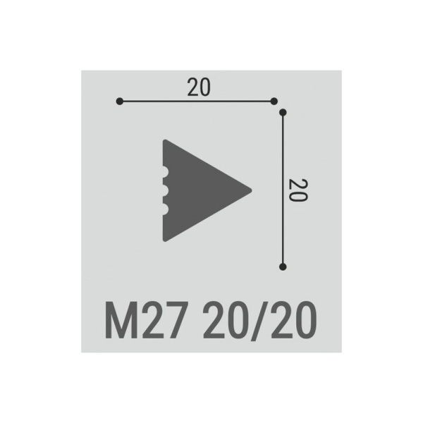 Картинка Плинтус молдинг XPS М 27 20/20 2 м Bello Deco