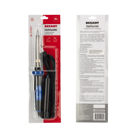 Картинка Паяльник с керамическим нагревателем Комфорт 30Вт 230В REXANT 12-0122-1