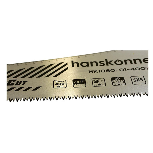 Картинка Ножовка по дереву 400 мм чистый рез Hanskonner НК1060-01-4007