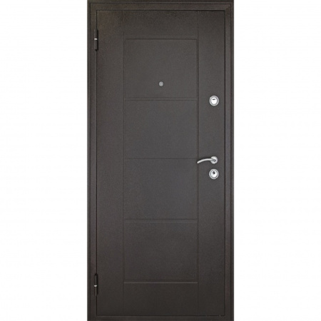 Дверь Форпост Квадро Золотой дуб размер 860х2050 мм Левая с цилиндрическим замком и дверной фурнитурой