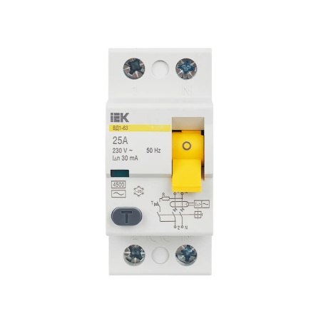 IEK выключатель дифференциального тока (УЗО) 2п ВД1-63 25А 30мА