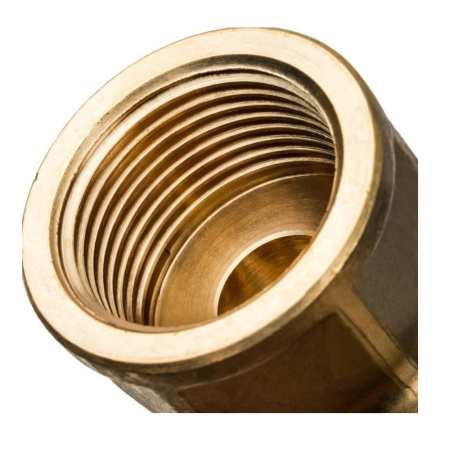 Картинка Уголок ВР 25 x 3/4' латунь переходной аксиальный STOUT