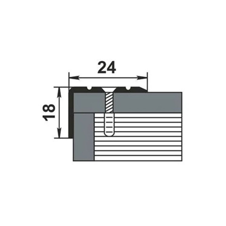Картинка Порог угловой ПУ 03 24х18 мм 0,9 м 106 Ясень белый Лука