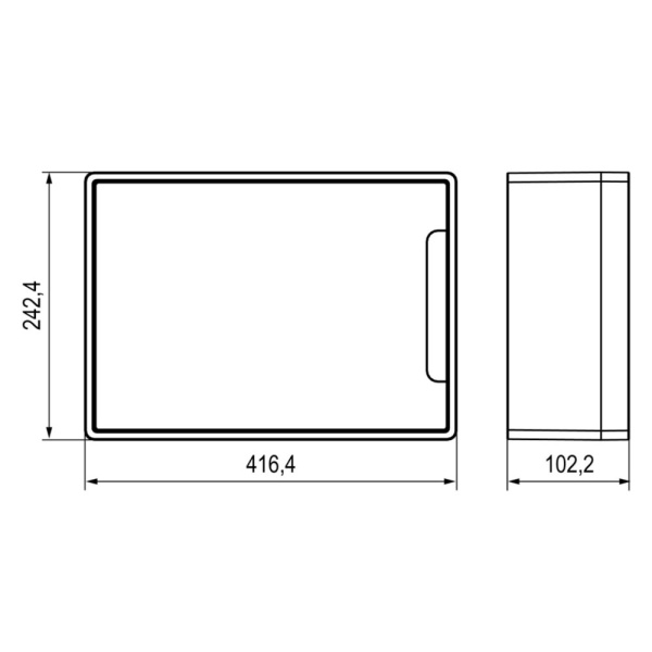 Картинка Корпус пластиковый настенный FRAME ЩРН-П-18 IP41 прозрачная дверь DKC