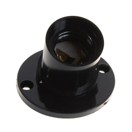 Картинка Патрон электрический E27 карболитовый настенный Чёрный UNIVersal