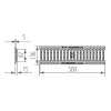Картинка Решетка для лотка 500x136x15 мм чугунная щелевая DN100 C250 AQUASTOK NORMA