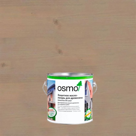 OSMO 1140 Holzschutz Öl-Lasur Защитное-масло лазурь с эффектом серебра цвет Агат серебро 0.75 л