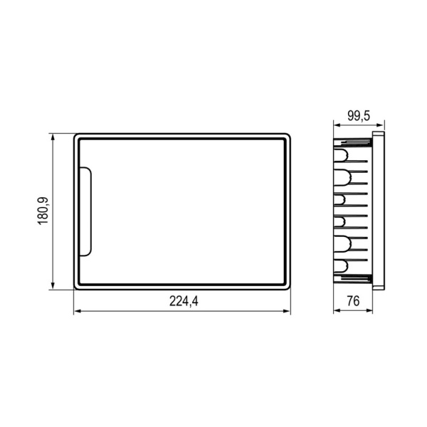 Картинка Корпус пластиковый встраиваемый FRAME ЩРВ-П-8 IP41 тонированная дверь F08B1WD DKC