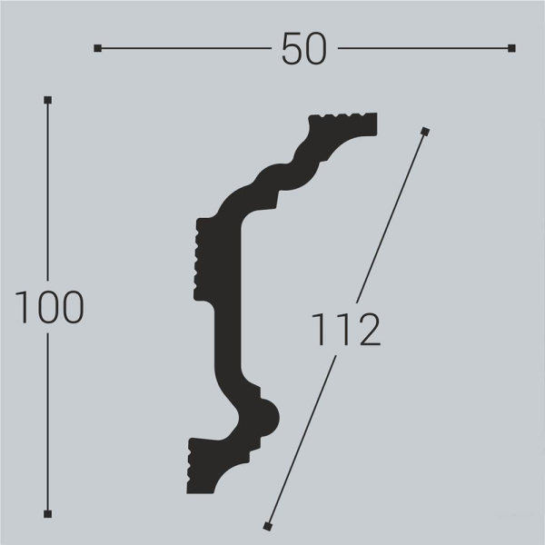 Картинка Карниз К4 100х50х2000 мм