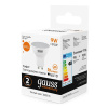 Картинка Лампа светодиодная LED 9 Вт 640 лм 3000К софит MR16 теплый GU10 AC 220В Elementary GAUSS