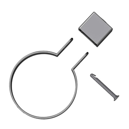 Картинка Хомут трубы универсальный со шпилькой 142/100 мм Серый ПВХ ТЕХНОНИКОЛЬ УЛЬТРА