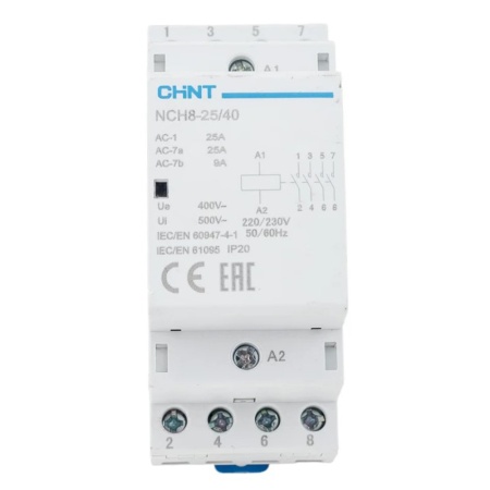 Контактор модульный NCH8-25/40 25А 4НО AC 220/230В 50Гц CHINT
