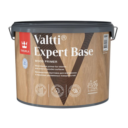 Грунт-антисептик для дерева 9 л Tikkurila/Tikkivala Valtti Expert Base