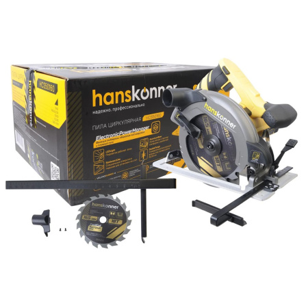 Картинка Пила циркулярная дисковая 1350Вт 165х20 Hanskonner PLATINUM