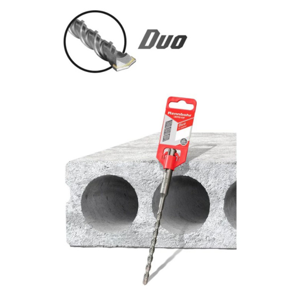 Картинка Бур 14х210 мм SDS-plus 2 грани RENNBOHR Duo
