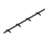 Снегозадержатель Promo ZN 40х20 овал 3 м Серый графит 7024