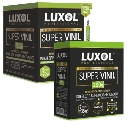 Картинка Клей обойный для виниловых обоев 200 г LUXOL SUPER VINIL Professional