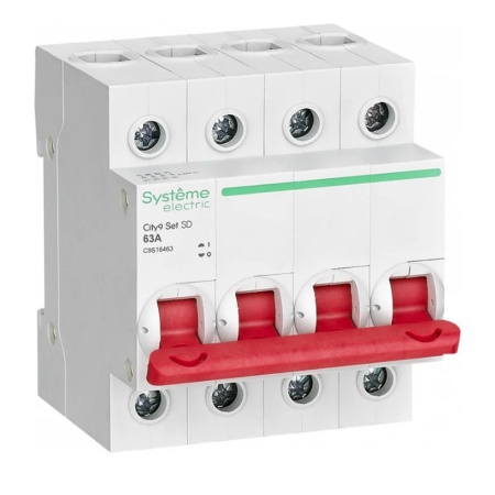 Выключатель нагрузки 4P 63А 400В City9 Set Systeme Electric
