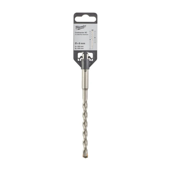 Картинка Бур 8х160 мм SDS-plus 2 грани CONTRACTOR Milwaukee