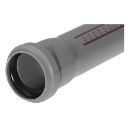 Картинка Труба канализационная 90x250 мм НТЕМ однораструбная Серая Ostendorf