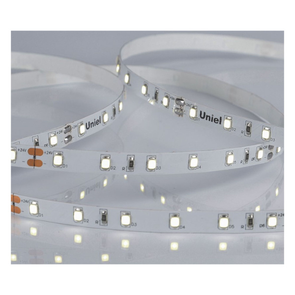 Картинка Светодиодная лента Uniel ULS-2835-60LED/m-8mm-IP20-DC24V-6W/m-5M-DW