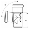 Картинка Тройник канализационный 87 градусов 110/90 115430 Ostendorf