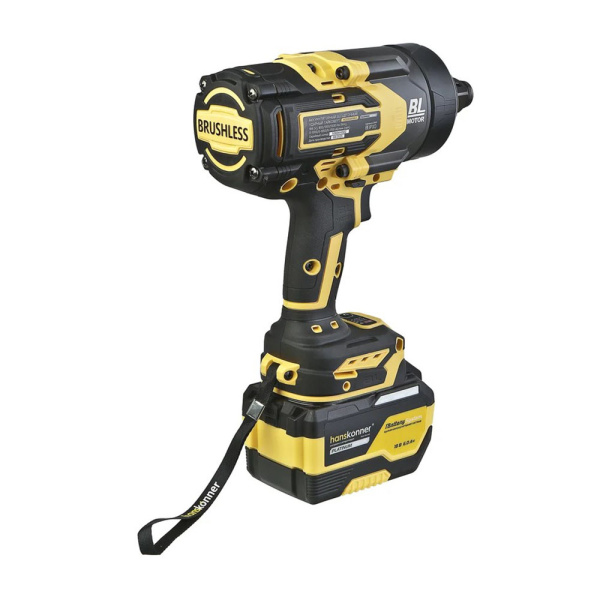 Картинка Гайковерт ударный аккумуляторный 18В 1300 Нм 3/4" 1х6 А\ч кейс Hanskonner PLATINUM