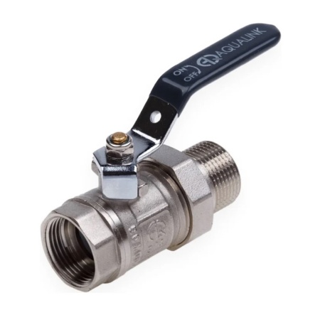 Кран с американкой ВН 3/4" U ручка никелированный AQUALINK