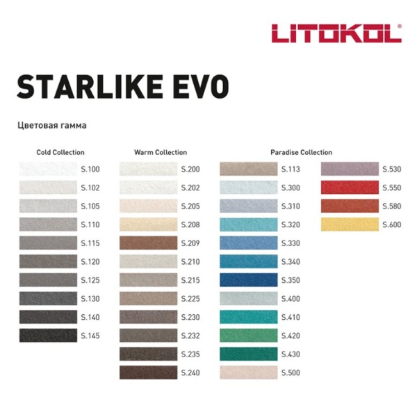 Картинка Эпоксидная затирка LITOKOL STARLIKE EVO S.105 BIANCO TITANIO 2,5 кг