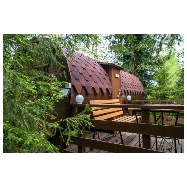 Картинка Гибкая черепица SHINGLAS коллекция Финская Соната цвет Красный 3 м² в упаковке