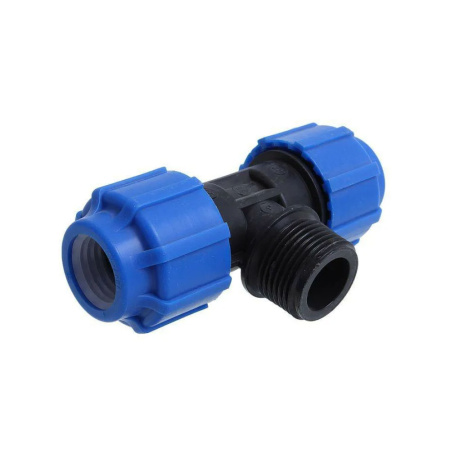 Тройник ПНД резьба наружная  25х1/2х25