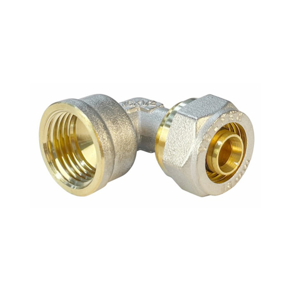 Картинка Уголок обжимной переходной для труб металлопласт 26x3/4" ВР Valfex