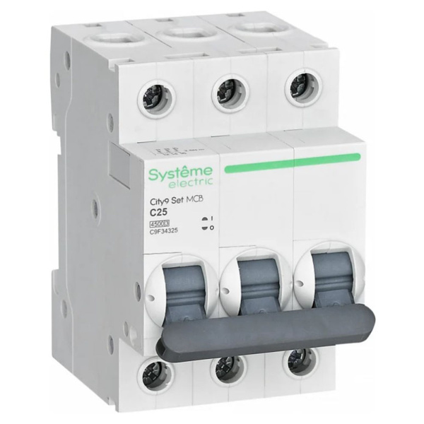 Картинка Выключатель автоматический 3п 25А С 4.5kA 400В City9 Set Systeme Electric