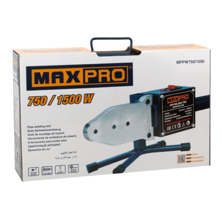Картинка Сварочный аппарат для пластиковых труб 750 1500 Вт 50-300 С MAX-PRO