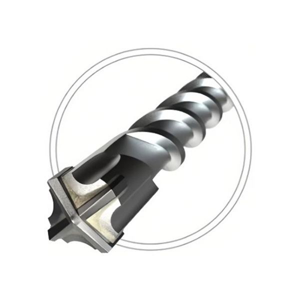 Картинка Бур 10х210 мм SDS-plus 4 грани RENNBOHR Quadro