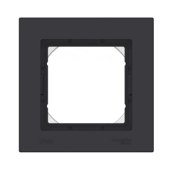 Картинка Рамка 1 пост IP44 Карбон Systeme Electric ATLASDESIGN AQUA