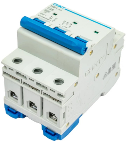 Картинка Выключатель автоматический модульный 3п C 25А 6кА NB1-63 CHINT