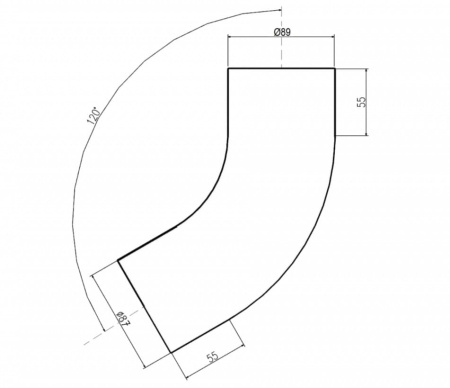Картинка Baufort Водосточка Колено трубы 60 градусов Коричневое