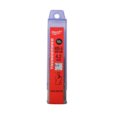 Картинка Сверло по металлу HSS-G 4.2x75 Milwaukee THUNDERWEB