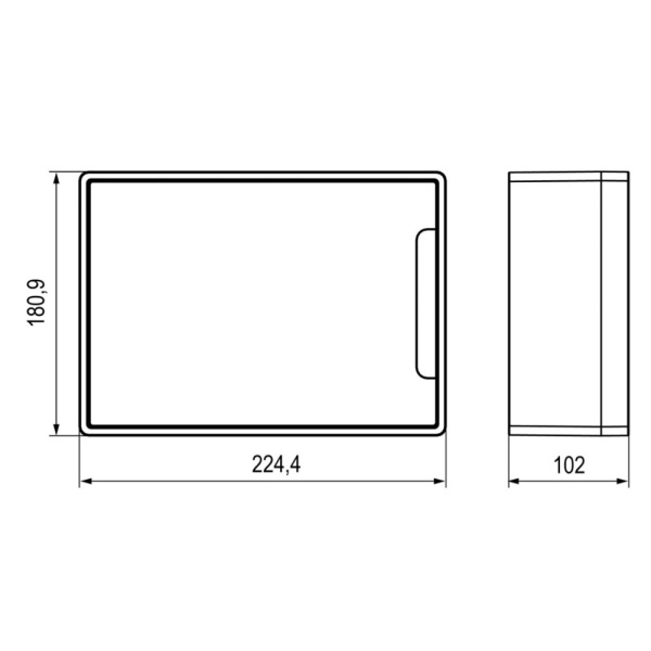 Картинка Корпус пластиковый настенный FRAME ЩРН-П-8 IP41 прозрачная дверь F08W1WT DKC