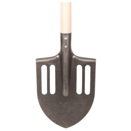 Картинка Лопата штыковая Рельсовая сталь с деревянным черенком и ручкой 210х385х1440 мм ИНСТРУМ-Агро